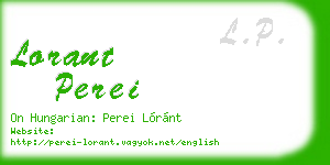 lorant perei business card